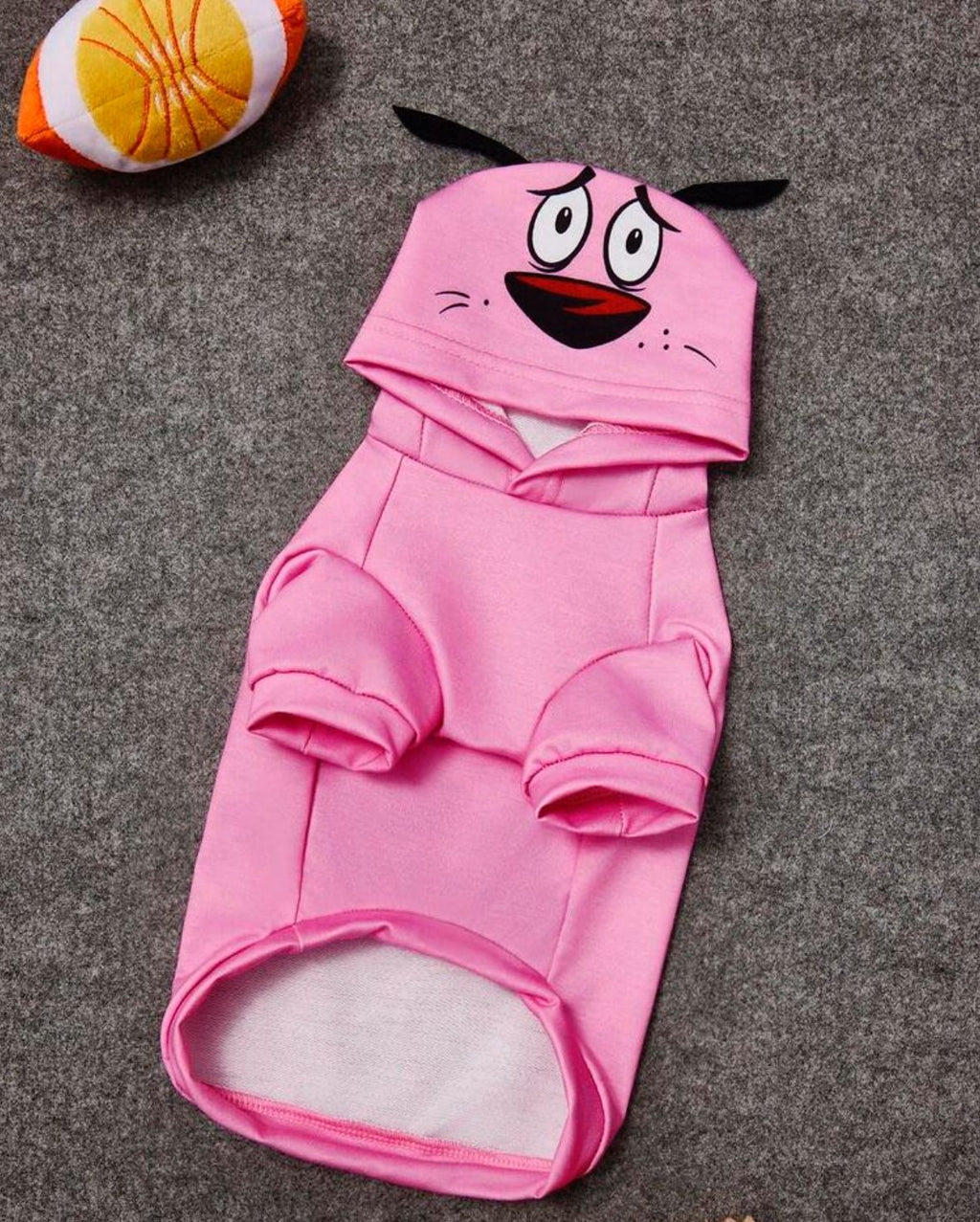 Polerón Rosa para Mascotas – Diseño “Coraje, el Perro Cobarde” 🐶💖