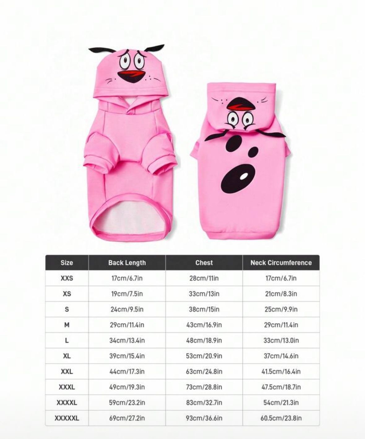 Polerón Rosa para Mascotas – Diseño “Coraje, el Perro Cobarde” 🐶💖