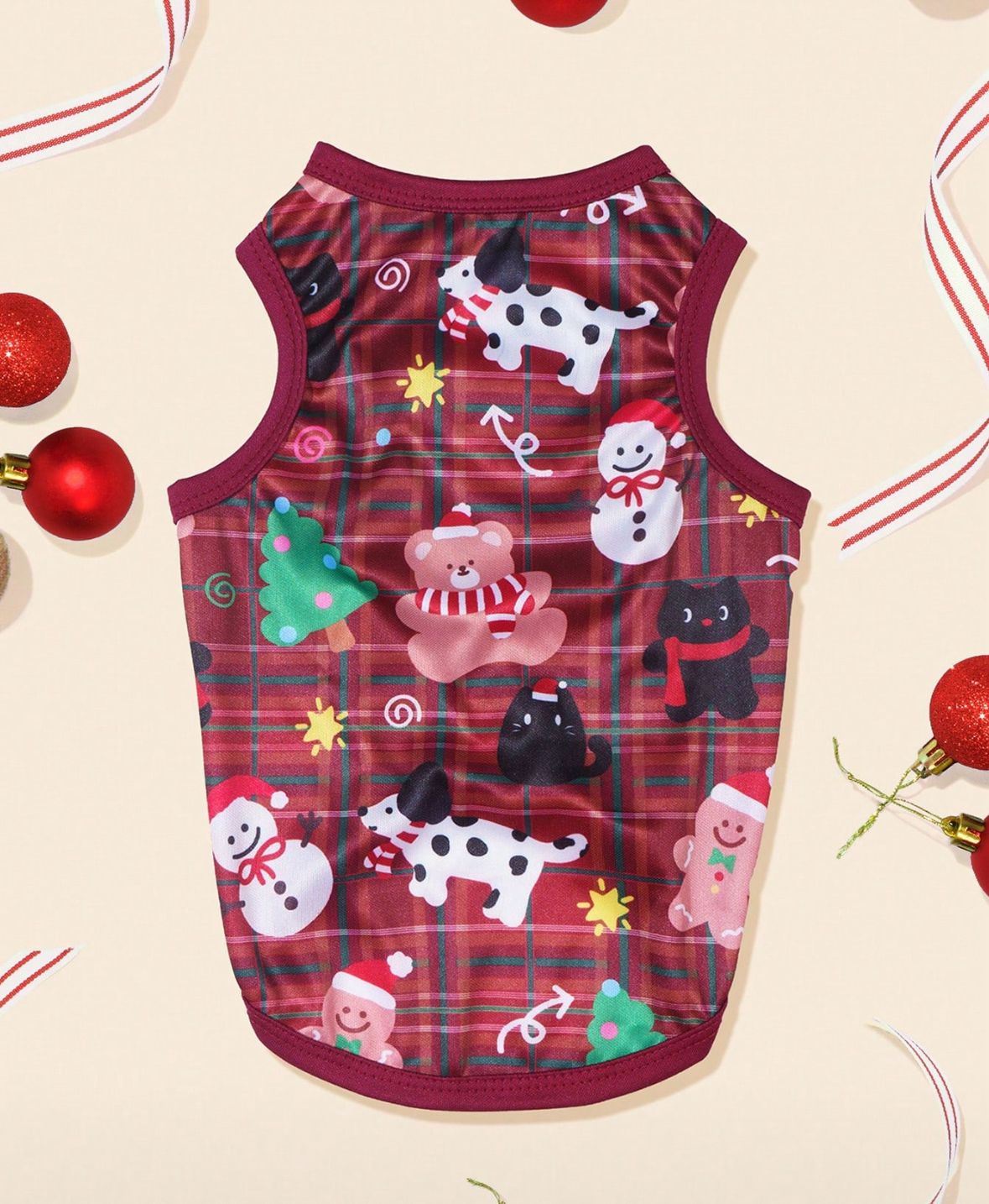 Polera pack 2 navidad Merry Christmas Y Cuadros