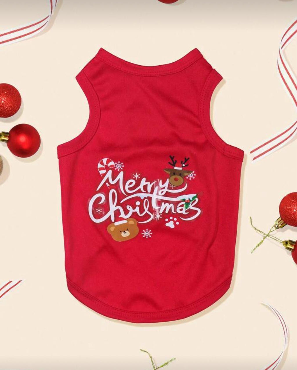 Polera pack 2 navidad  Merry Christmas Rojo  y Verde con Patrón de Jengibre