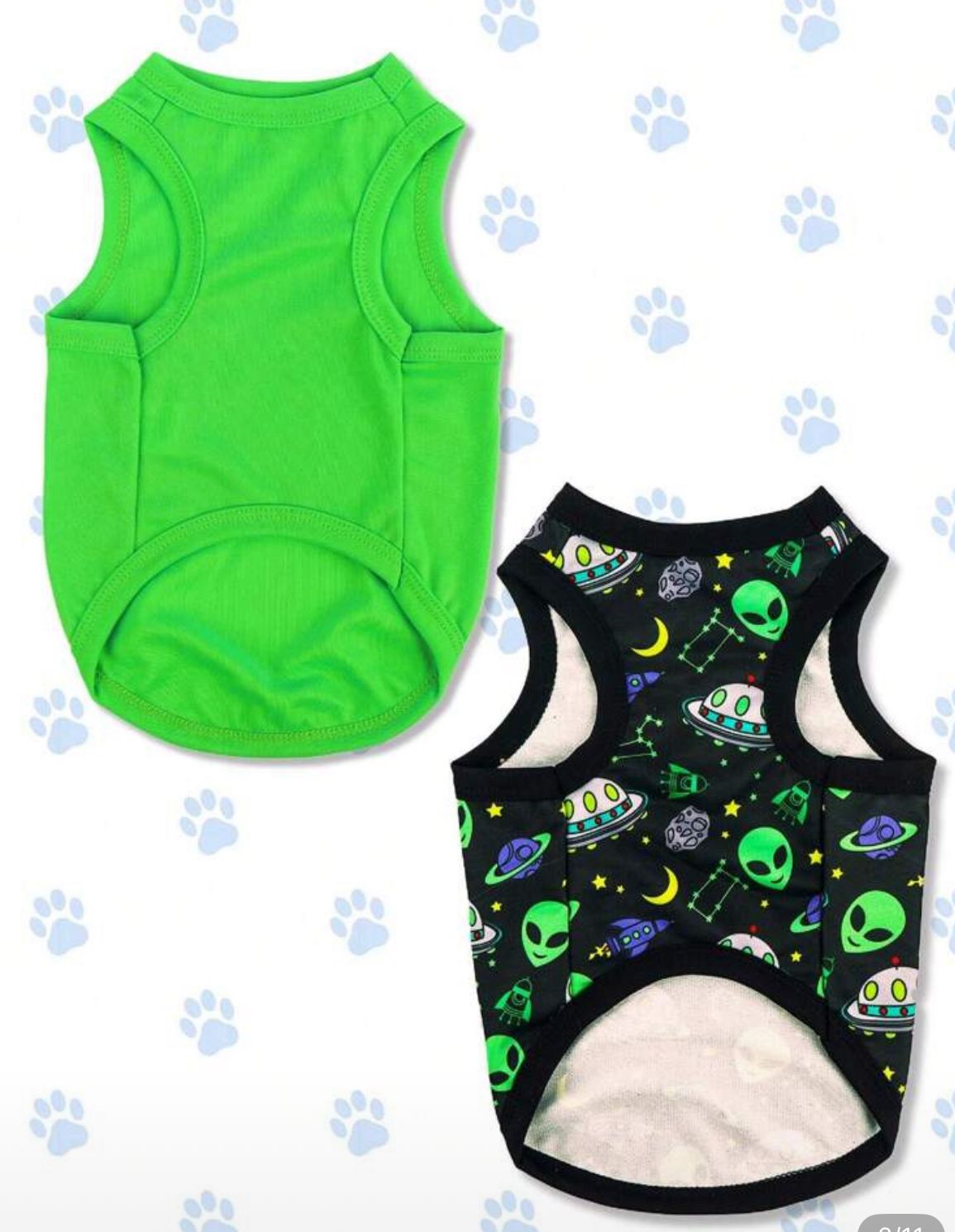 Pack de 2 Poleras Diseño Aliens para Mascotas