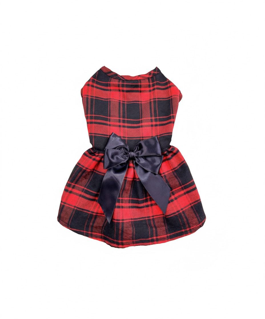 Vestido de cuadros escoces rojo