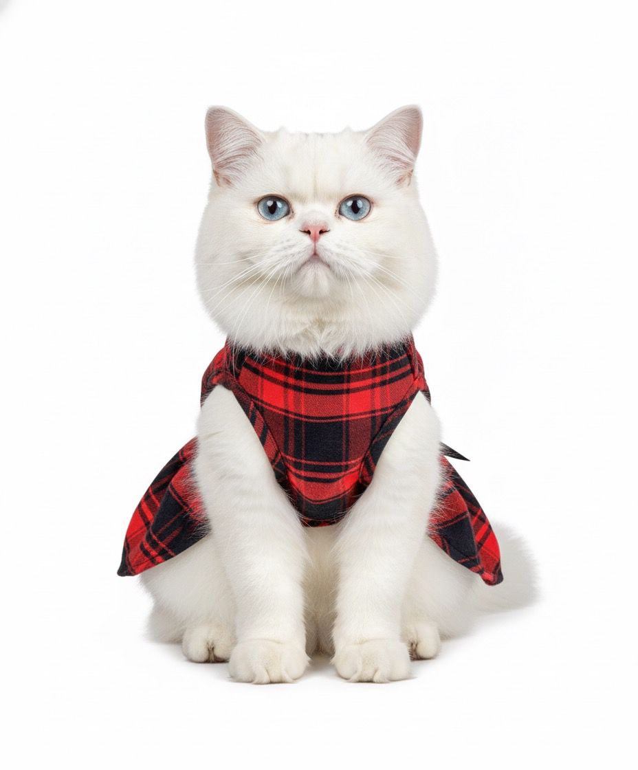 Vestido de cuadros escoces rojo