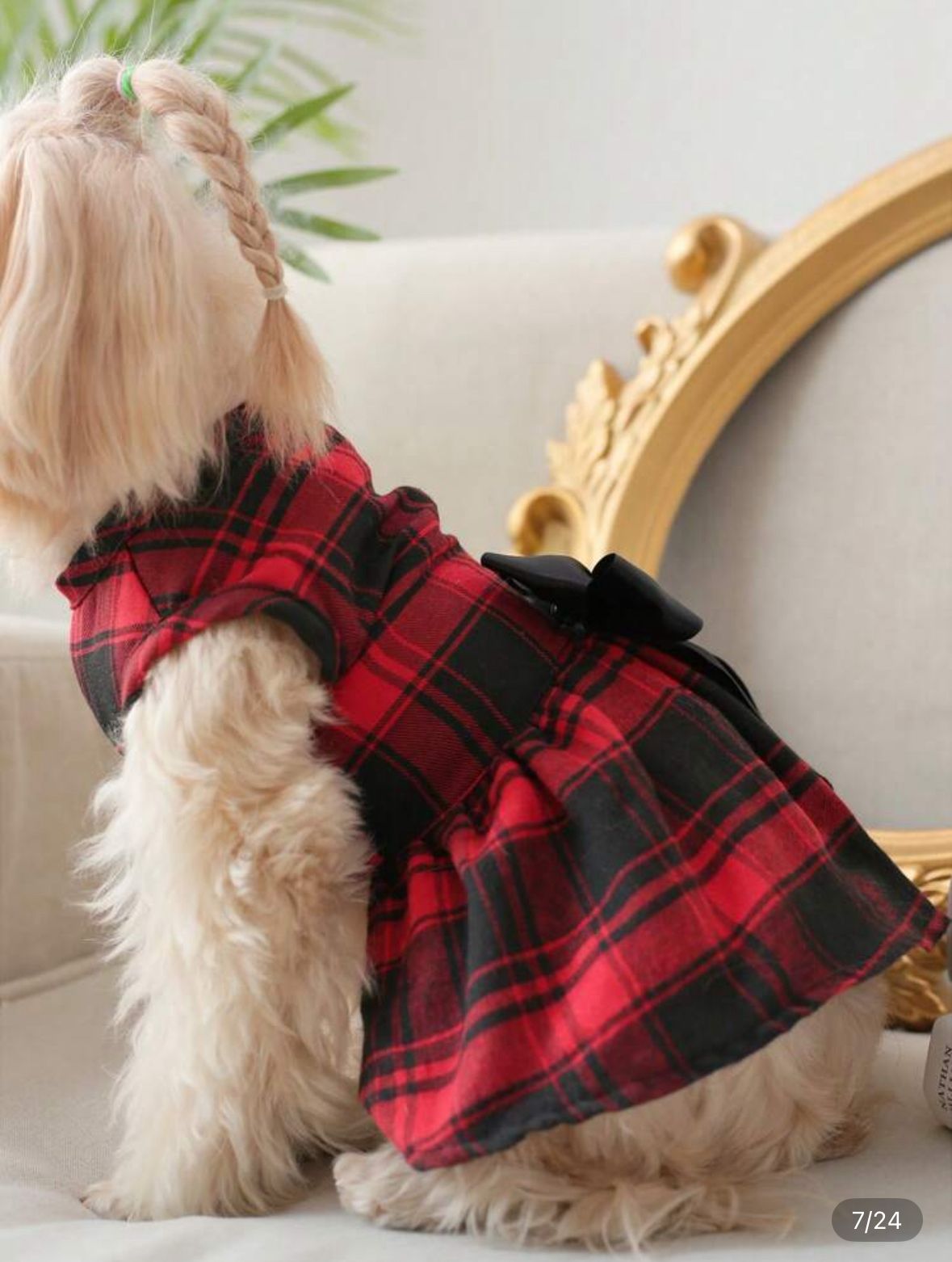 Vestido de cuadros escoces rojo