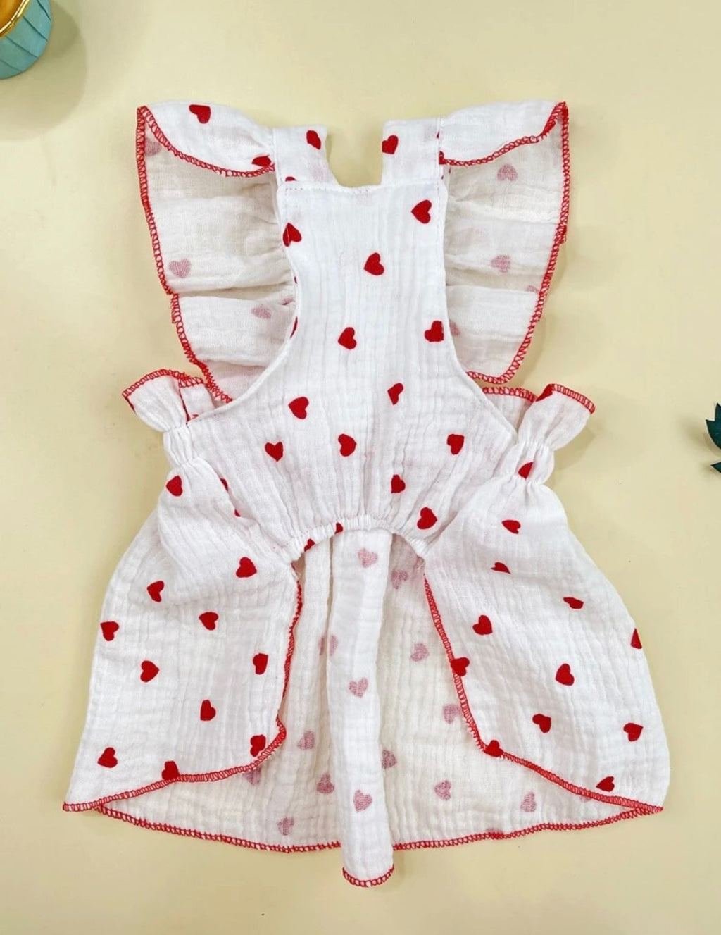 Vestido mini corazones rojos con lazo
