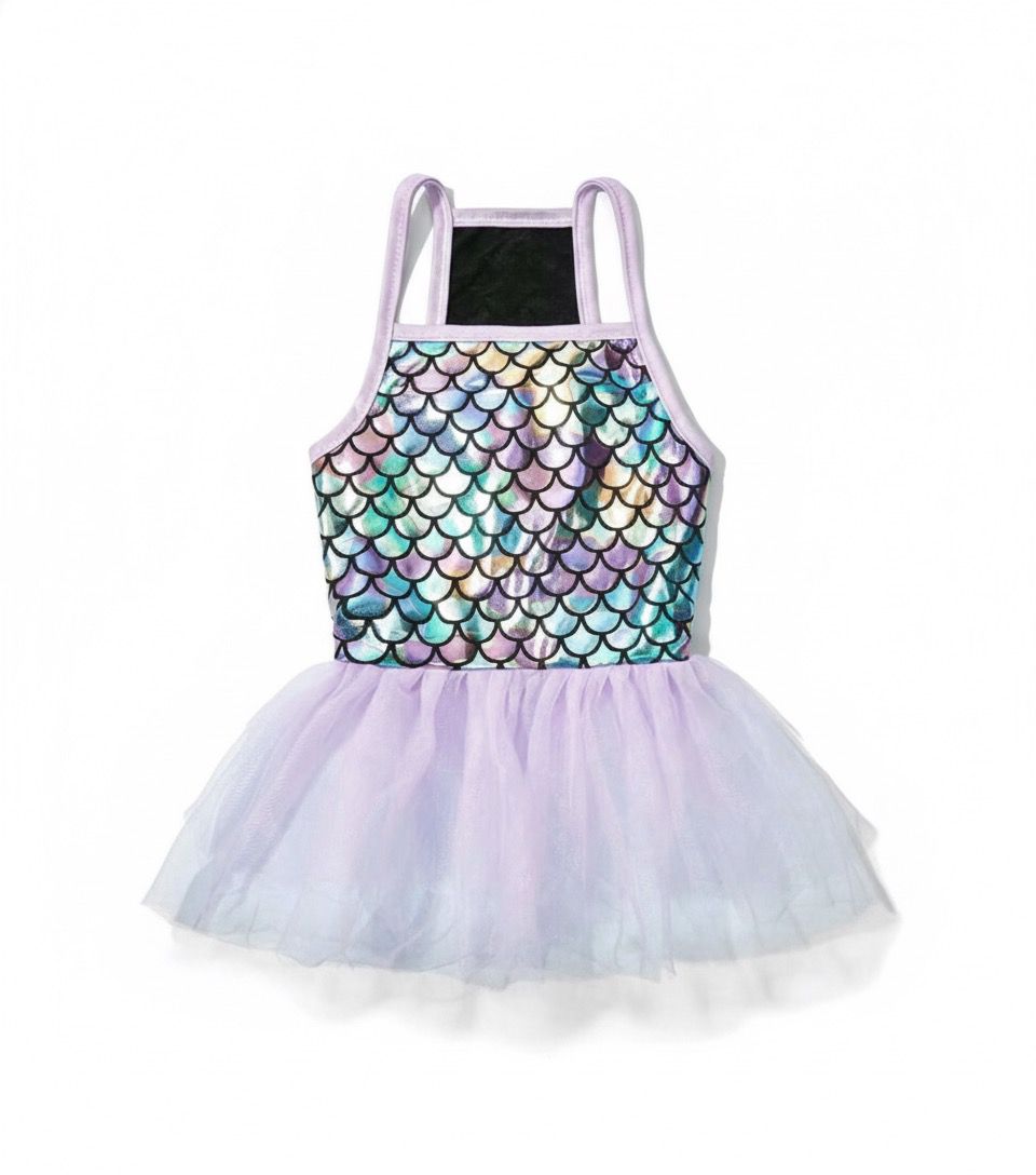 Vestido mascota con tutu y estampado de sirena