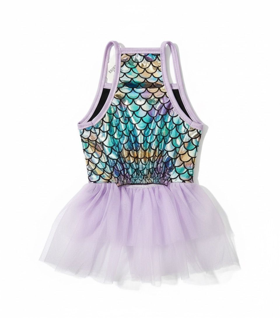 Vestido mascota con tutu y estampado de sirena