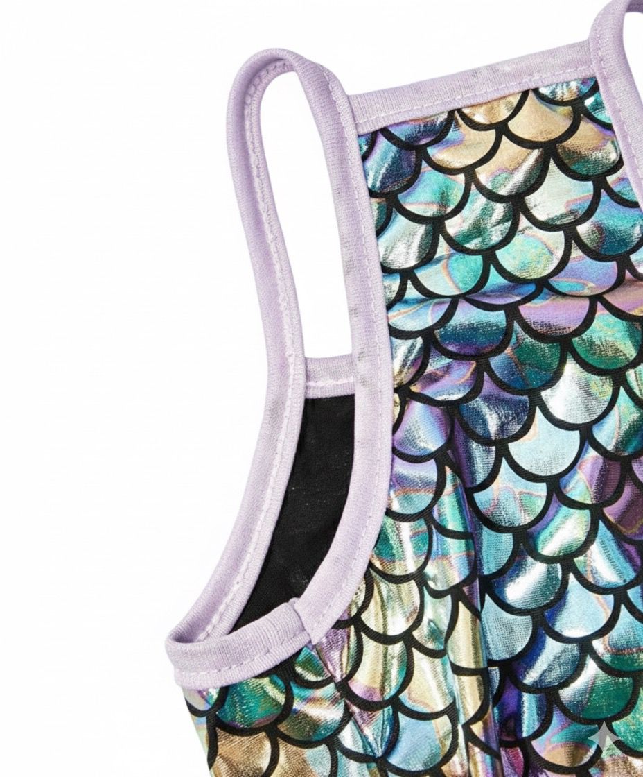 Vestido mascota con tutu y estampado de sirena