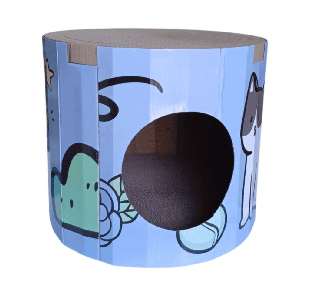 Rascador Casa para Gatos de Cartón con Diseño Nubes