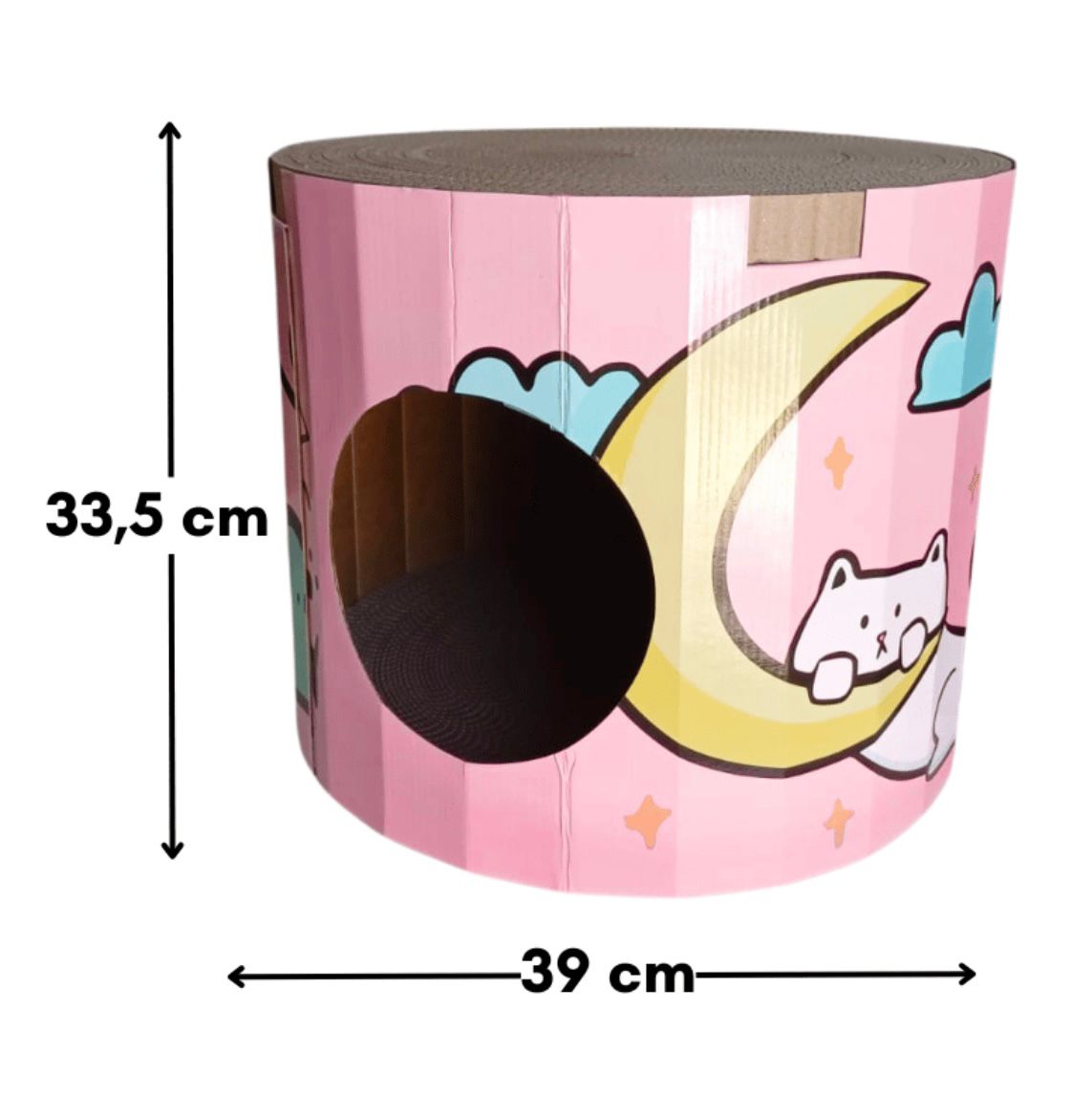 Rascador para Gatos de Cartón con Diseño Luna Soñadora