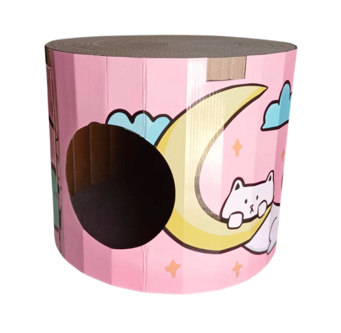 Rascador para Gatos de Cartón con Diseño Luna Soñadora