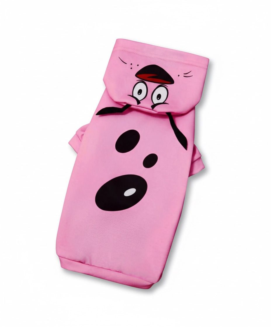 Polerón Rosa para Mascotas – Diseño “Coraje, el Perro Cobarde” 🐶💖