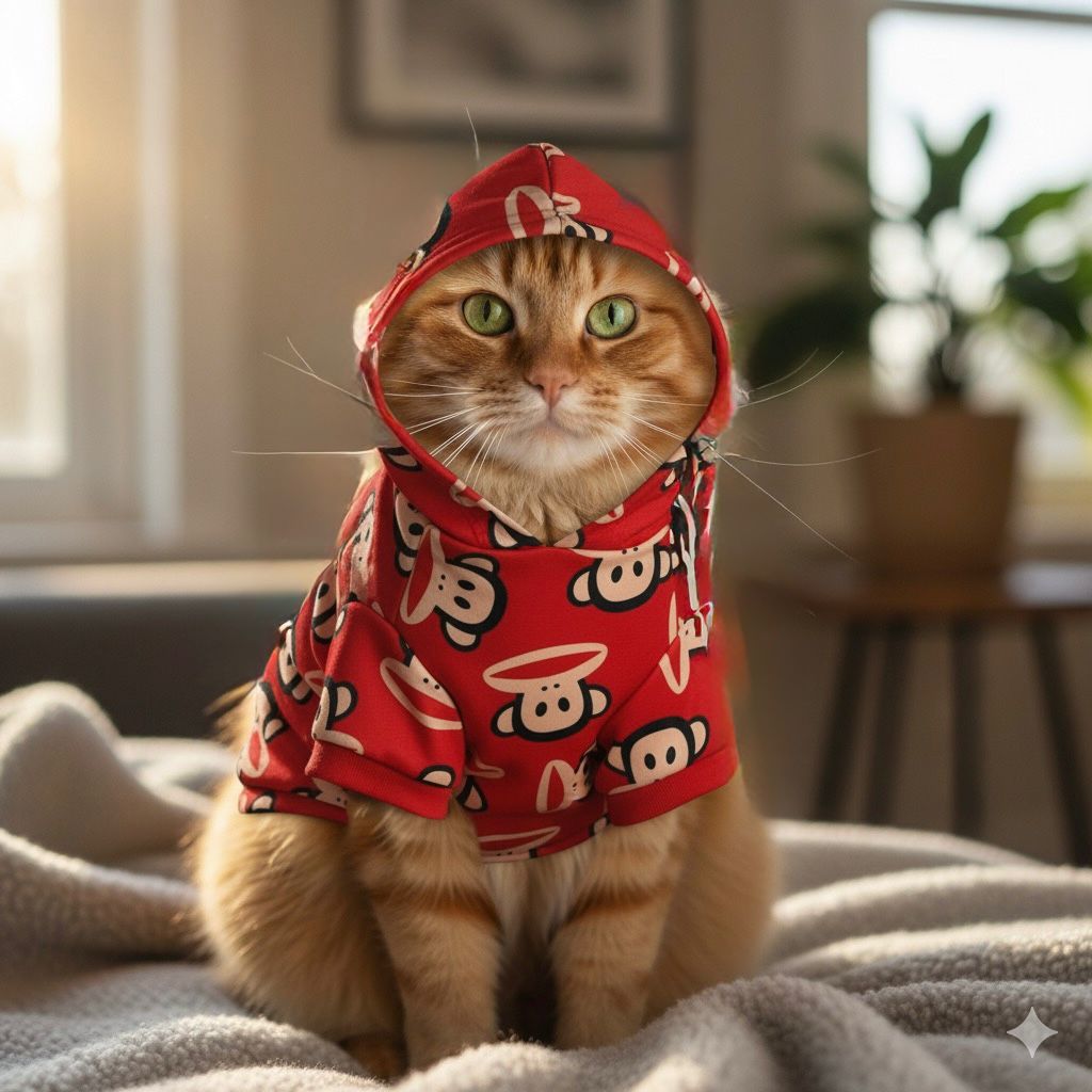 Polerón con Capucha para Mascotas - Diseño Paul Frank 🐵🐾