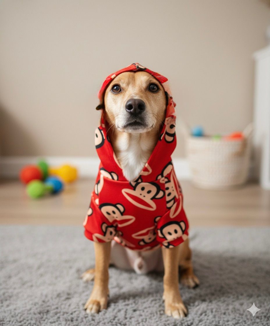 Polerón con Capucha para Mascotas - Diseño Paul Frank 🐵🐾